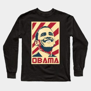 Barack Obama Retro Propeganda Long Sleeve T-Shirt